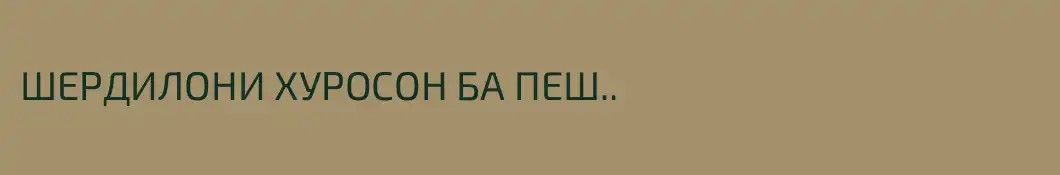 ШЕРДИЛОНИ ХУРОСОН БА ПЕШ..